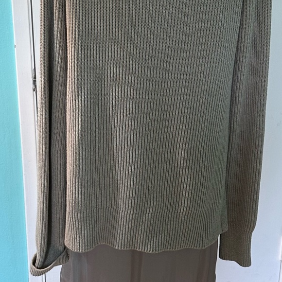 ALLSAINTS Sweater Slip Dress Combo Oatmeal Brown Size M NWT - Picture 2 of 7